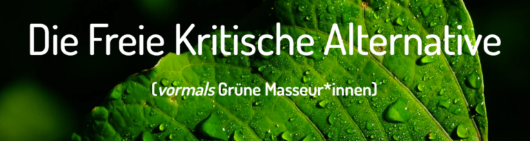 DIE FREIE KRITISCHE ALTERNATIVE ("Grüne Masseur*innen) hat ein neues Logo